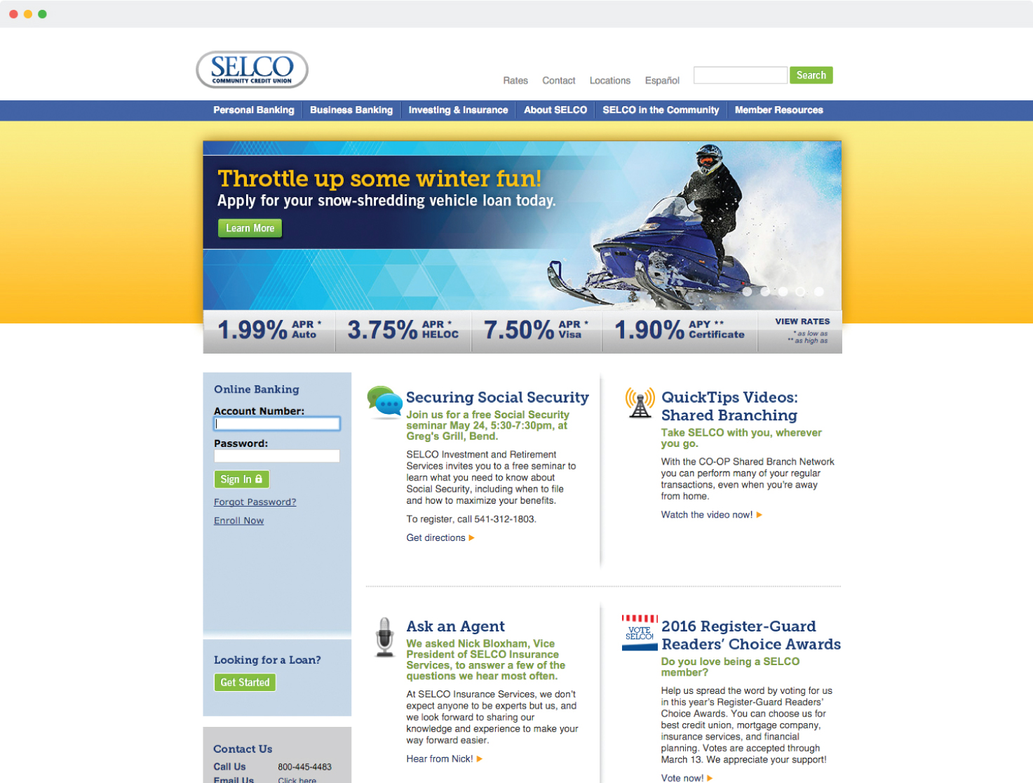 web design for SELCO